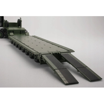 MASSDI 1:64 SCN1770 – NACZEPA 8-osiowa „Semi Low Plate Trailer” ZIELONA