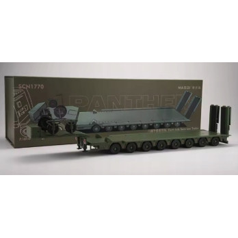 MASSDI 1:64 SCN1770 – NACZEPA 8-osiowa „Semi Low Plate Trailer” ZIELONA