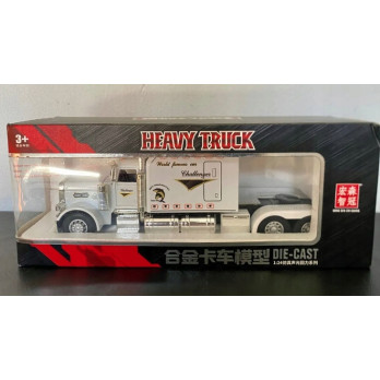MODEL SAMOCHÓD TIR CIĘŻARÓWKA NACZEPA AMERICAN TRUCK ŚWIATŁA DŹWIĘKI BIAŁA
