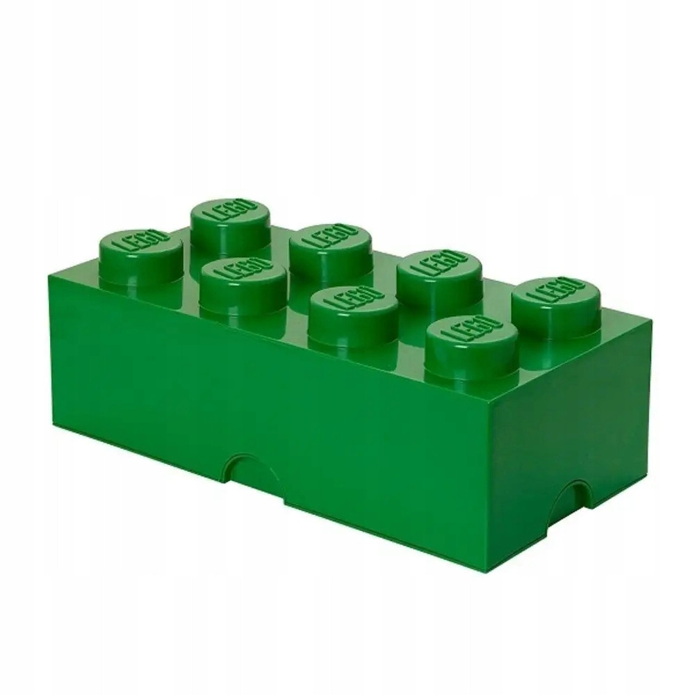 Pojemnik klocek LEGO Brick 8 Zielony25x50 cm ciemnozielony