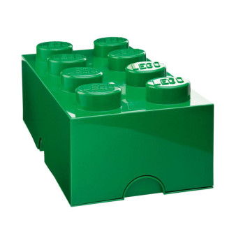 Pojemnik klocek LEGO Brick 8 Zielony25x50 cm ciemnozielony