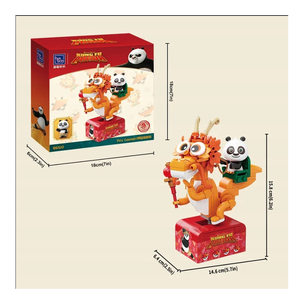 Klocki Pantasy Zestaw - Kungfu Panda Po's Crane Żuraw Po 86510 Prezent