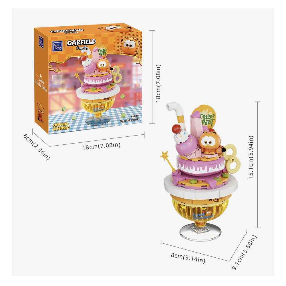 PANTASY Klocki 86806 Special Drink Garfield Foodie Series Zestaw Klocków 3D