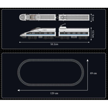 MOULD KING 12021 Pociąg CRH380A High-Speed Train ZDALNIE STEROWANY ZESTAW
