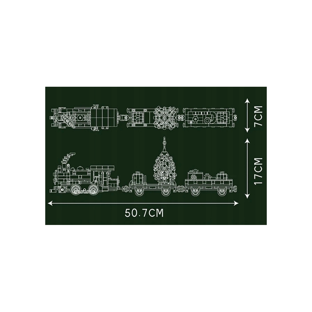 MOULD KING 12039 XMAS ŚWIĄTECZNY POCIĄG LOKOMOTYWA ŚWIĘTA ZESTAW KLOCKÓW