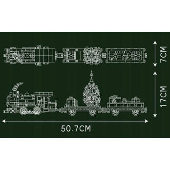 MOULD KING 12039 XMAS ŚWIĄTECZNY POCIĄG LOKOMOTYWA ŚWIĘTA ZESTAW KLOCKÓW
