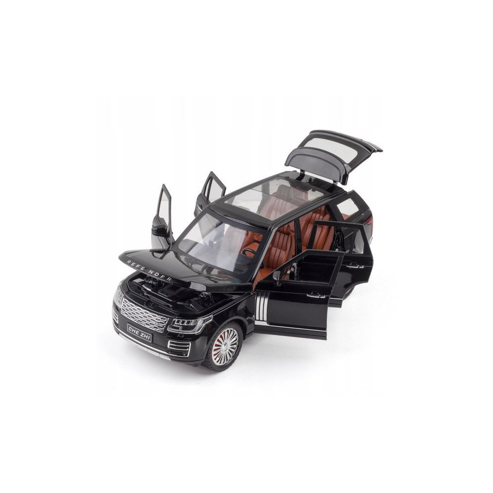 LAND ROVER RANGE ROVER METALOWY MODEL SAMOCHODU 1:24 DŹWIĘK ŚWIATŁO CZARNY