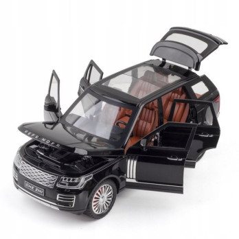 LAND ROVER RANGE ROVER METALOWY MODEL SAMOCHODU 1:24 DŹWIĘK ŚWIATŁO CZARNY