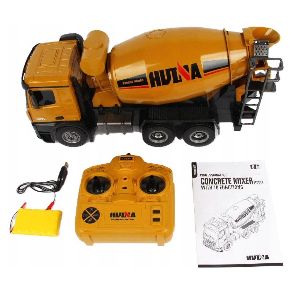 BETONIARKA HUINA 1574 AUTO BUDOWLANE SAMOCHÓD ZABAWKA ZDALNIE STEROWANA