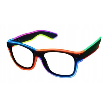 OKULARY LED SHUTTER ŚWIECĄCE OKULARY IMPREZOWE NEONOWE IMPREZA GADŻETY