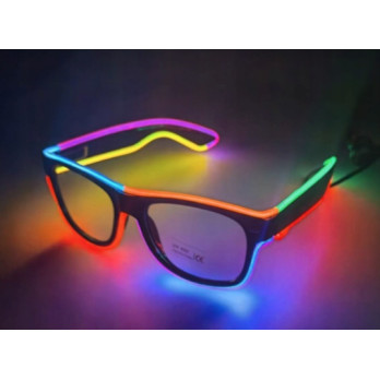 OKULARY LED SHUTTER ŚWIECĄCE OKULARY IMPREZOWE NEONOWE IMPREZA GADŻETY