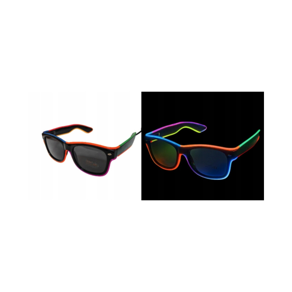 OKULARY LED SHUTTER ŚWIECĄCE OKULARY IMPREZOWE NEONOWE IMPREZA GADŻETY
