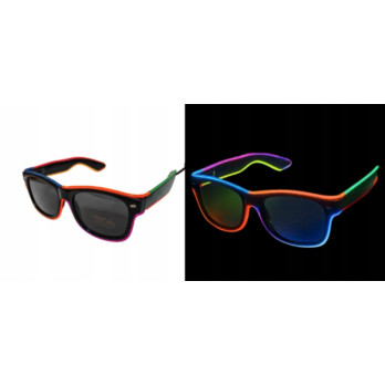 OKULARY LED SHUTTER ŚWIECĄCE OKULARY IMPREZOWE NEONOWE IMPREZA GADŻETY