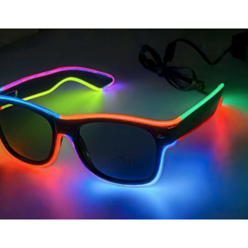 OKULARY LED SHUTTER ŚWIECĄCE OKULARY IMPREZOWE NEONOWE IMPREZA GADŻETY
