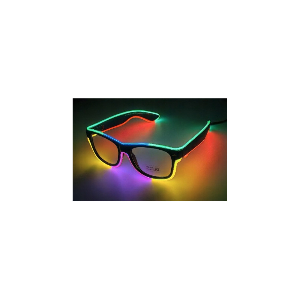 OKULARY LED SHUTTER ŚWIECĄCE OKULARY IMPREZOWE NEONOWE IMPREZA GADŻETY