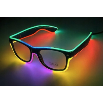 OKULARY LED SHUTTER ŚWIECĄCE OKULARY IMPREZOWE NEONOWE IMPREZA GADŻETY