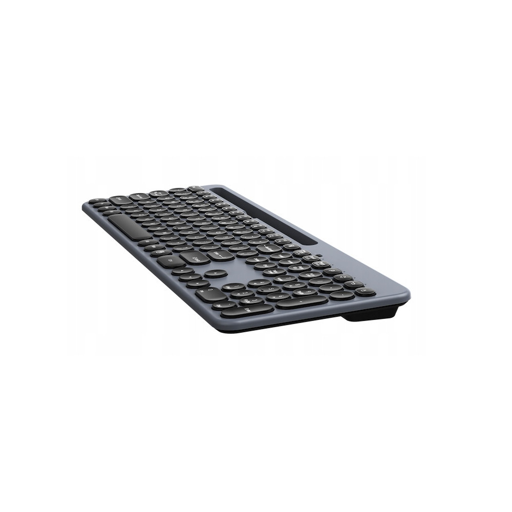 ZESTAW BEZPRZEWODOWY KLAWIATURA BEZPRZEWODOWA + MYSZ CICHA USB SZARA