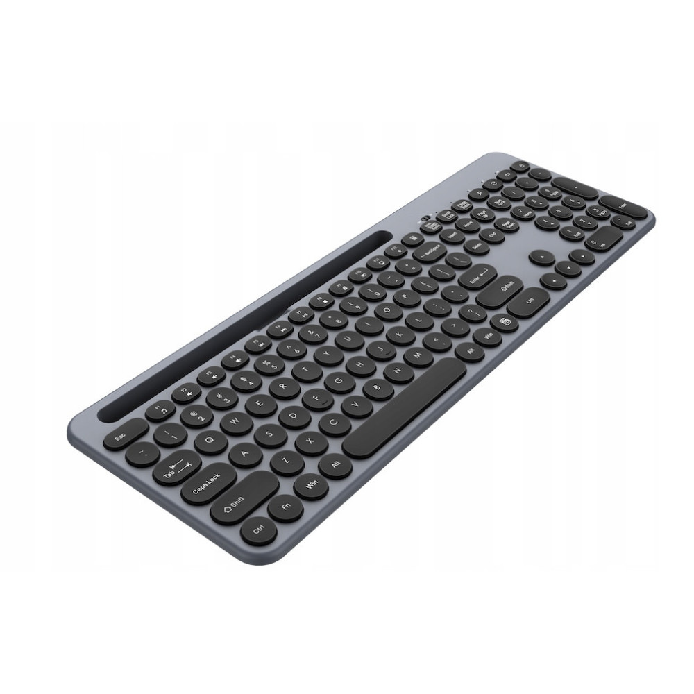 ZESTAW BEZPRZEWODOWY KLAWIATURA BEZPRZEWODOWA + MYSZ CICHA USB SZARA