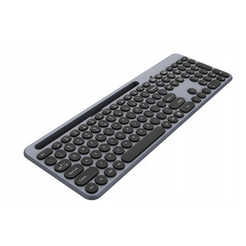 ZESTAW BEZPRZEWODOWY KLAWIATURA BEZPRZEWODOWA + MYSZ CICHA USB SZARA