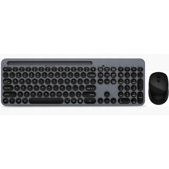 ZESTAW BEZPRZEWODOWY KLAWIATURA BEZPRZEWODOWA + MYSZ CICHA USB SZARA