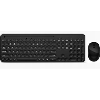 ZESTAW BEZPRZEWODOWY KLAWIATURA BEZPRZEWODOWA + MYSZ CICHA USB CZARNA