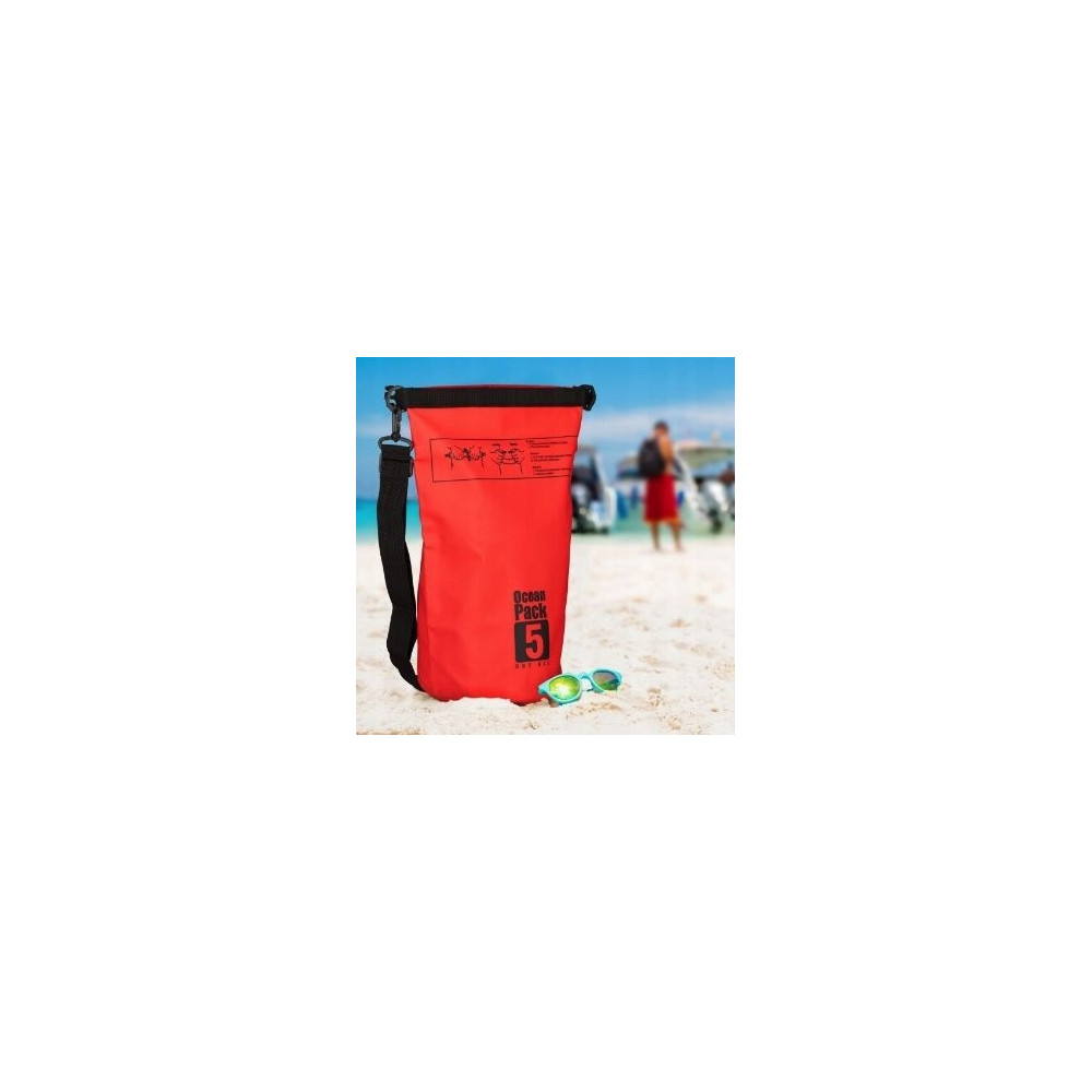 WOREK WODOODPORNY OCEAN PACK DRY BAG TORBA 5L CZERWONY RED