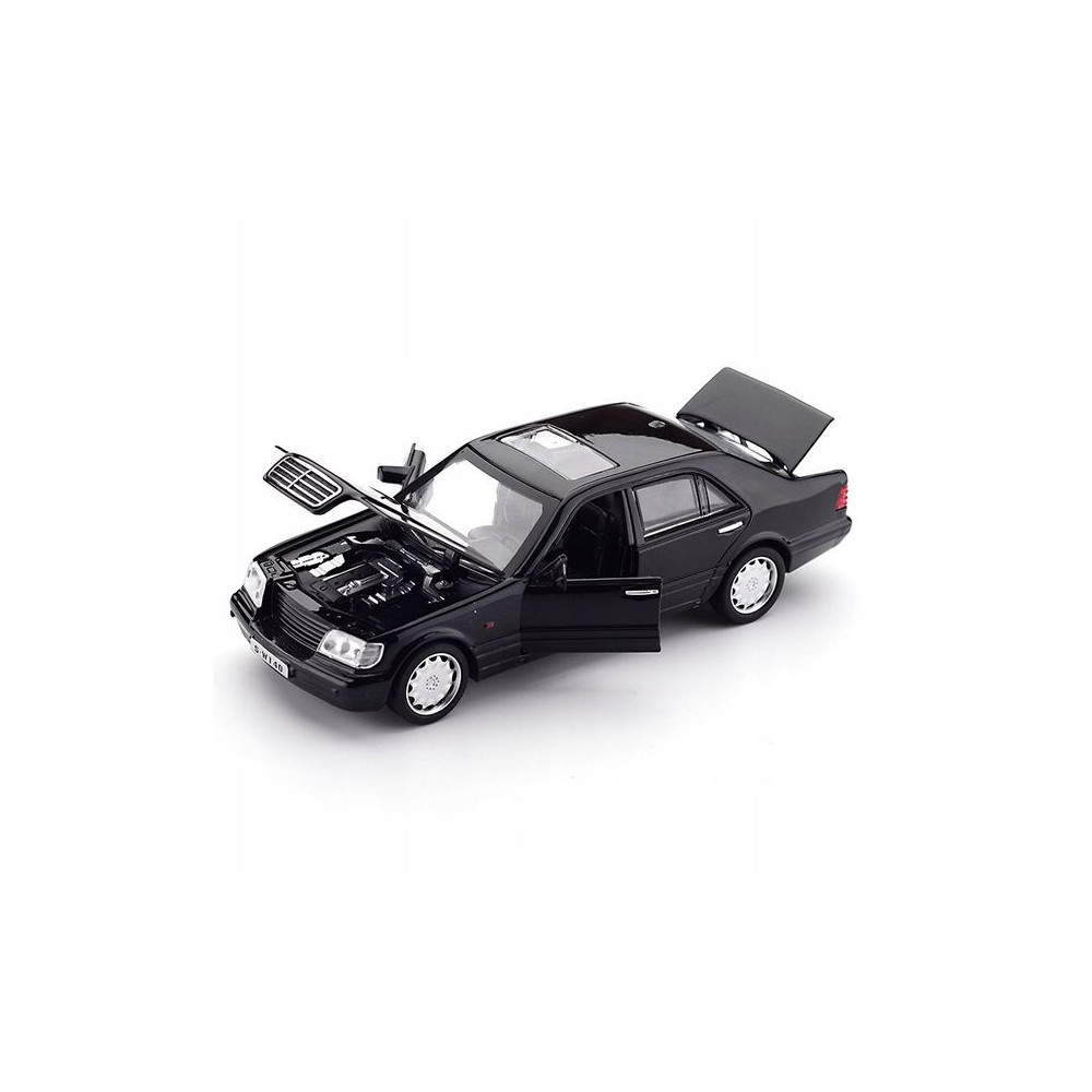 MERCEDES S klasa W140 METALOWY MODEL SAMOCHODU 1:32 DŹWIĘK ŚWIATŁO CZARNY
