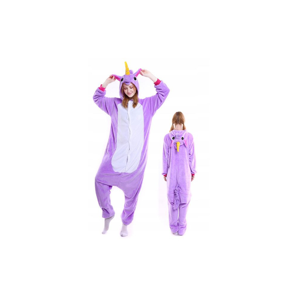 ONESIE KOMBINEZON JEDNOROŻEC FIOLETOWY PURPLE KIGURUMI PIŻAMA L