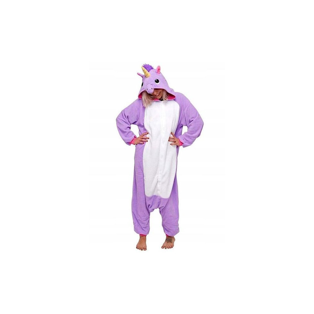 ONESIE KOMBINEZON JEDNOROŻEC FIOLETOWY PURPLE KIGURUMI PIŻAMA L