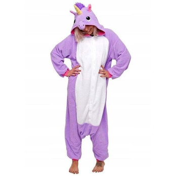 ONESIE KOMBINEZON JEDNOROŻEC FIOLETOWY PURPLE KIGURUMI PIŻAMA L