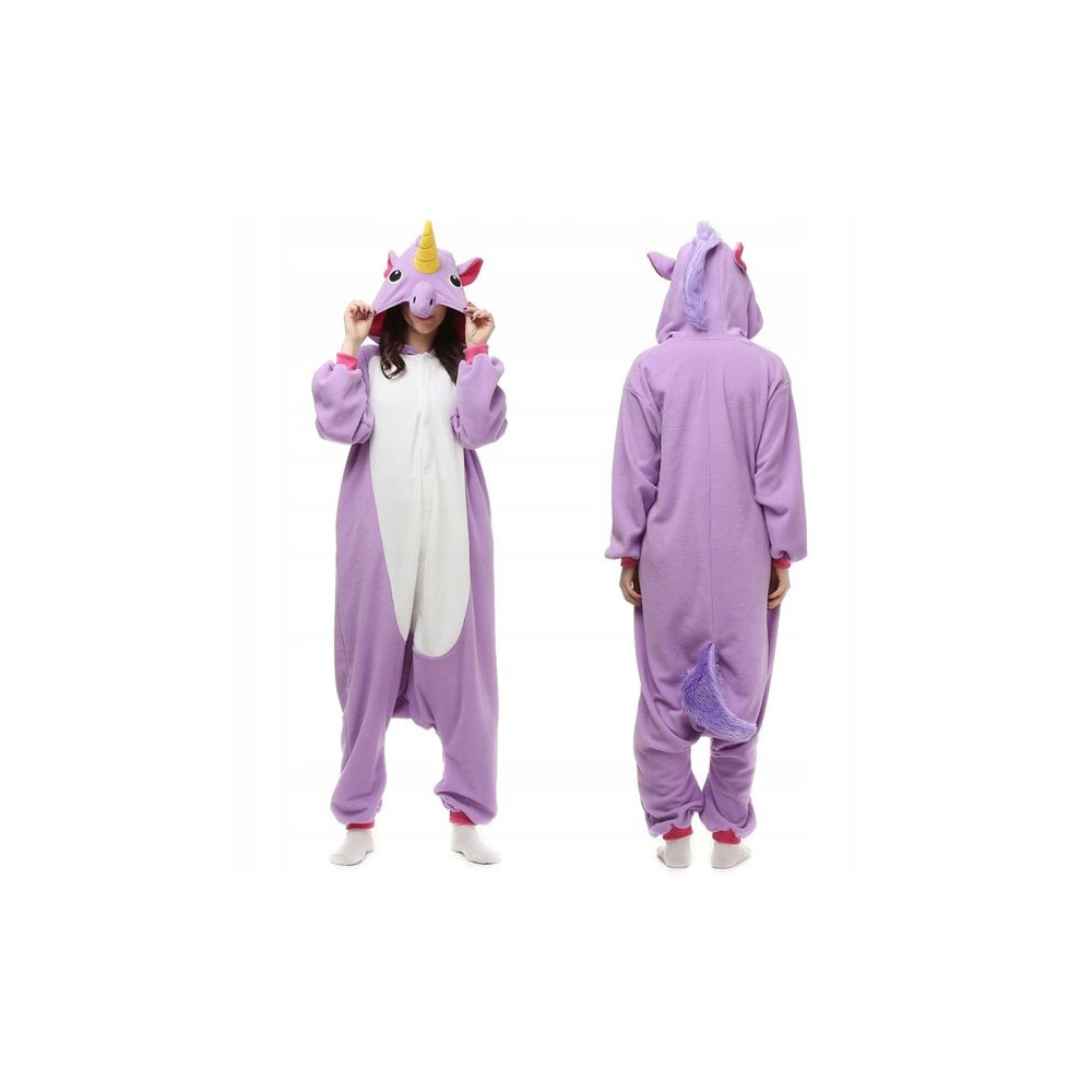 ONESIE KOMBINEZON JEDNOROŻEC FIOLETOWY PURPLE KIGURUMI PIŻAMA L