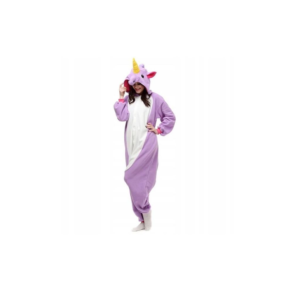 ONESIE KOMBINEZON JEDNOROŻEC FIOLETOWY PURPLE KIGURUMI PIŻAMA L