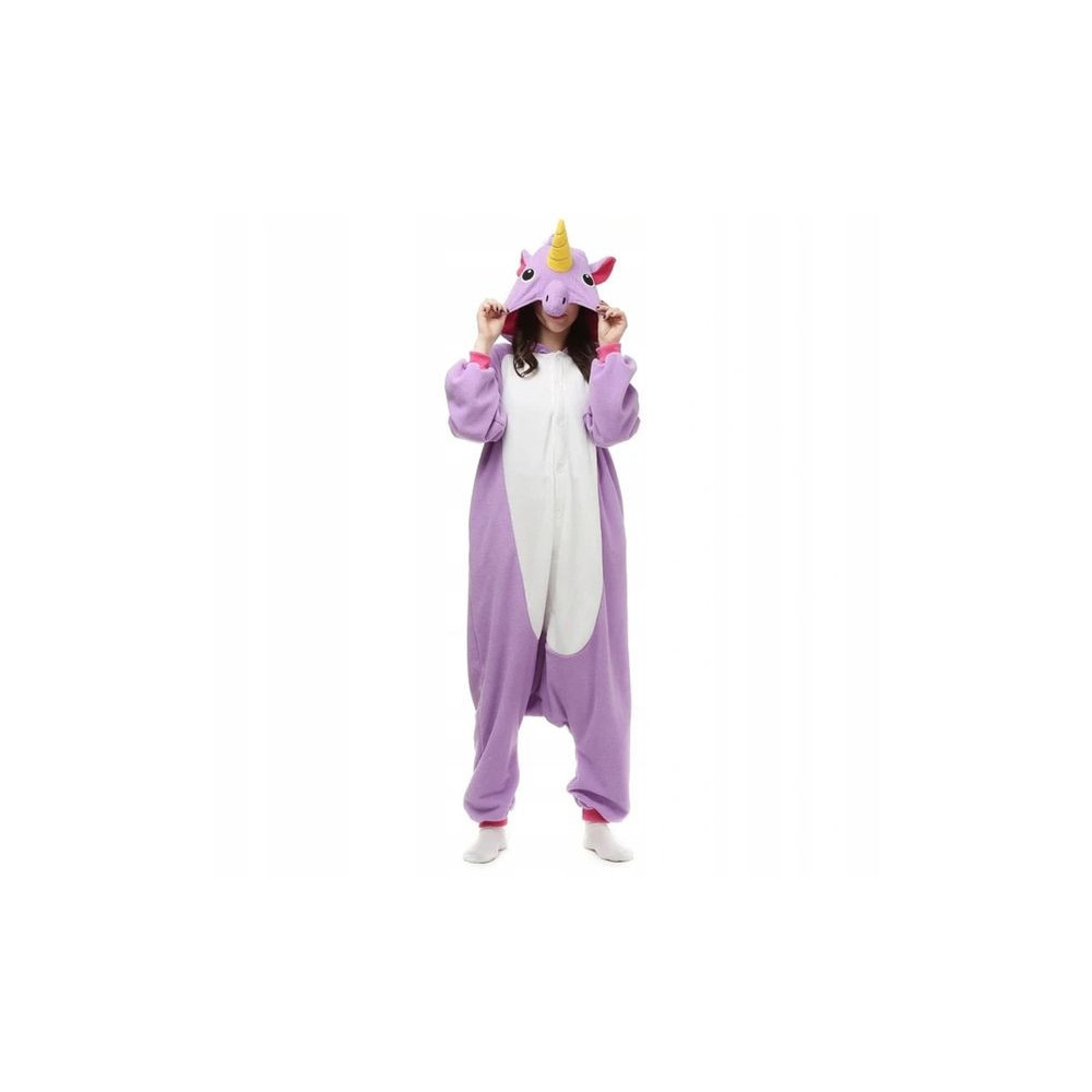 ONESIE KOMBINEZON JEDNOROŻEC FIOLETOWY PURPLE KIGURUMI PIŻAMA L