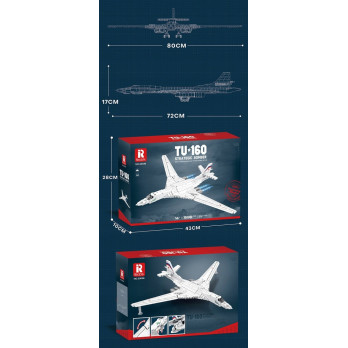 KLOCKI REOBRIX ROSYJSKI BOMBOWIEC PONADDŹWIĘKOWY TU160 1598 PCS TECHNIK