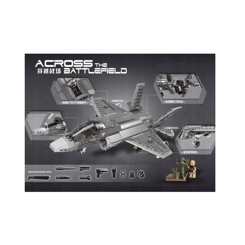 KLOCKI SAMOLOT F-35 WOJSKO-WY F-16 FIGHTING FALCON PREZENT