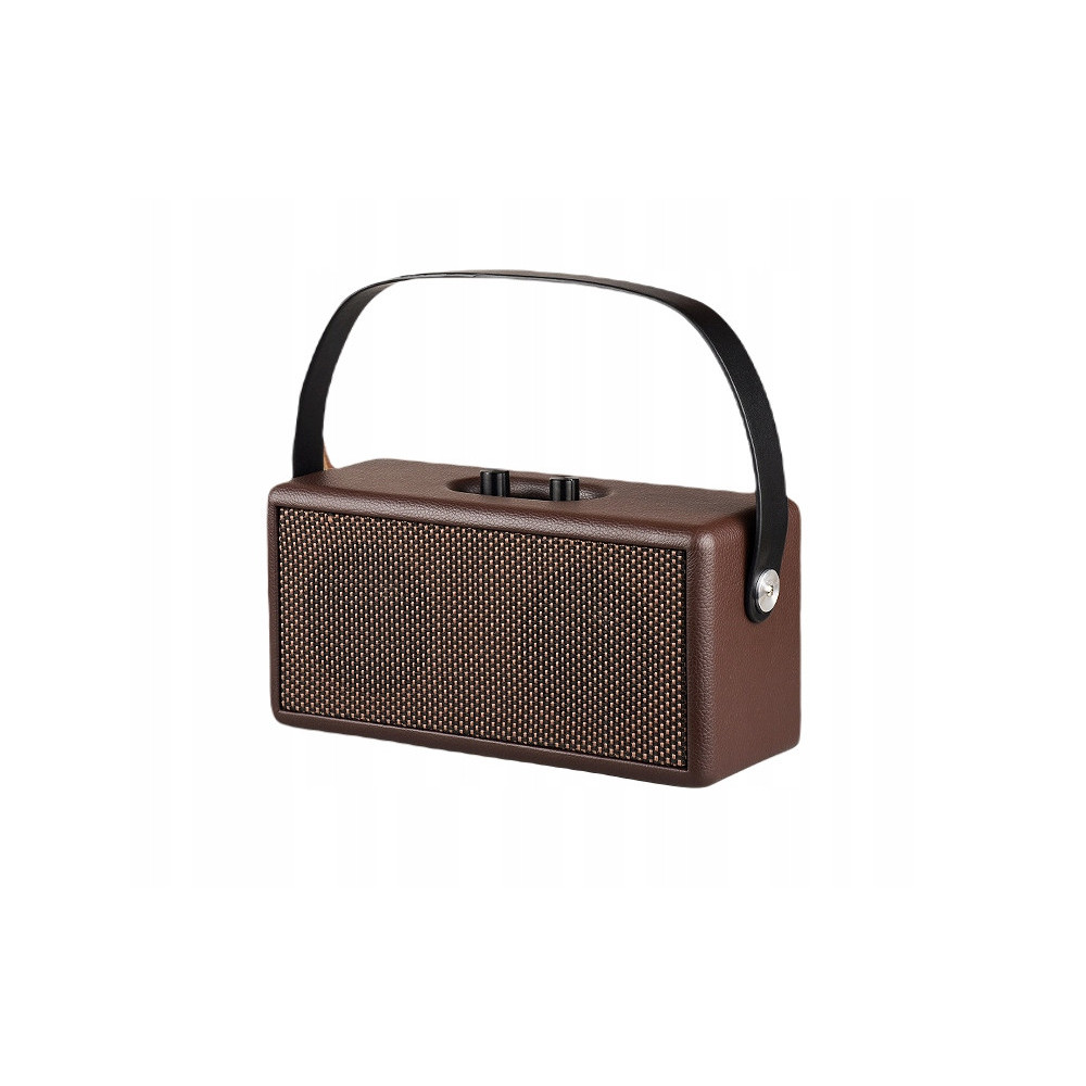 PRZENOŚNY GŁOŚNIK RETRO BLUETOOTH BEZPRZEWODOWY VINTAGE BRĄZOWY