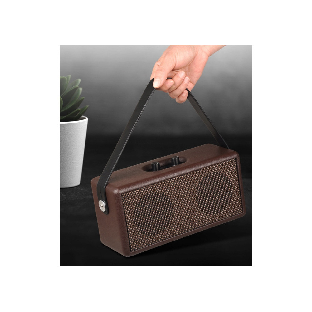 PRZENOŚNY GŁOŚNIK RETRO BLUETOOTH BEZPRZEWODOWY VINTAGE BRĄZOWY