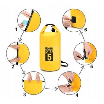 WOREK WODOODPORNY OCEAN PACK DRY BAG TORBA 10L ŻÓŁTY