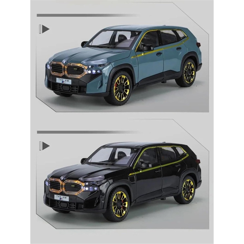 BMW BMW XM SUV METALOWY MODEL SAMOCHODU 1:24 DŹWIĘK ŚWIATŁO NIEBIESKI BLUE