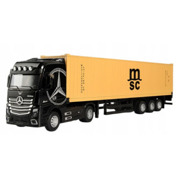 MODEL SAMOCHÓD TIR CIĘŻARÓWKA Z NACZEPĄ MERCEDES SKALA 1:43