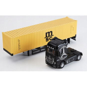 MODEL SAMOCHÓD TIR CIĘŻARÓWKA Z NACZEPĄ MERCEDES SKALA 1:43