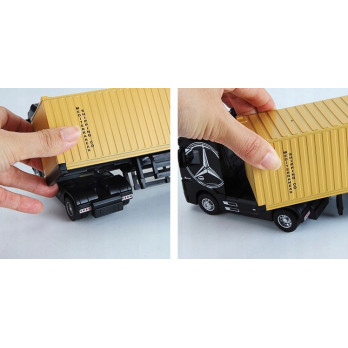 MODEL SAMOCHÓD TIR CIĘŻARÓWKA Z NACZEPĄ MERCEDES SKALA 1:43