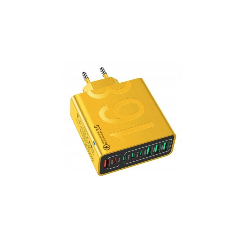 ŁADOWARKA SIECIOWA QC 4 x USB-A i 4 x USB-C SZYBKIE ŁADOWANIE UNIWERSALNA