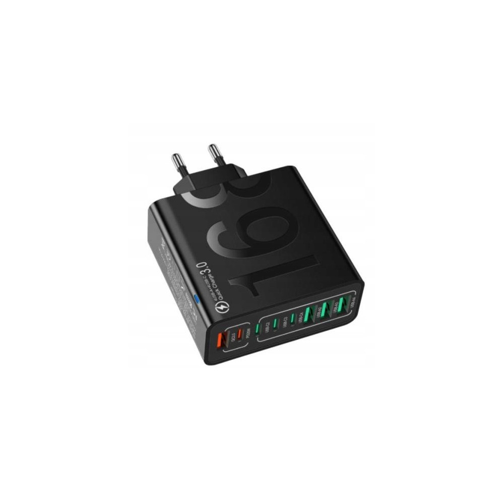 ŁADOWARKA SIECIOWA QC 4 x USB-A i 4 x USB-C SZYBKIE ŁADOWANIE UNIWERSALNA