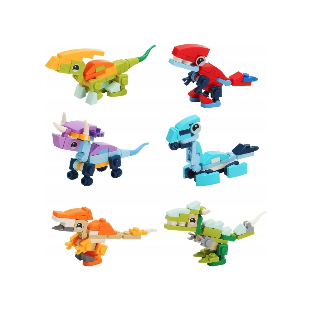 KLOCKI KONSTRUKCYJNE 12w1 DINOZAURY DINO ZABAWA KALENDARZ ADWENTOWY PREZENT