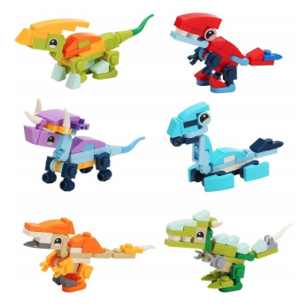 KLOCKI KONSTRUKCYJNE 12w1 DINOZAURY DINO ZABAWA KALENDARZ ADWENTOWY PREZENT
