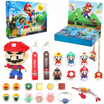KALENDARZ ADWENTOWY 24 ELEMENTY SUPER MARIO DELUXE MAGNESY ADWENT ŚWIĘTA