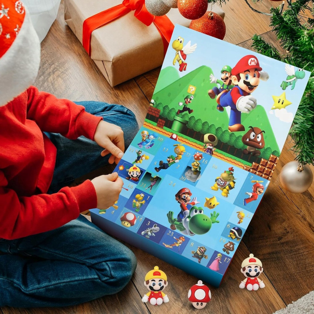 KALENDARZ ADWENTOWY 24 ELEMENTY SUPER MARIO DELUXE MAGNESY ADWENT ŚWIĘTA