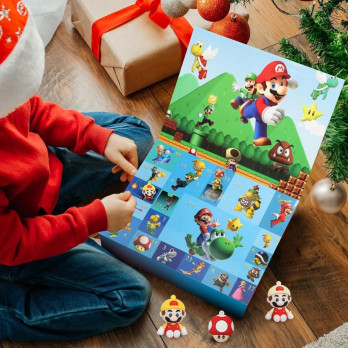 KALENDARZ ADWENTOWY 24 ELEMENTY SUPER MARIO DELUXE MAGNESY ADWENT ŚWIĘTA