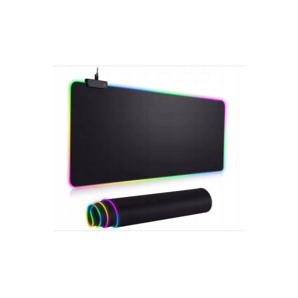 DUŻA MATA GAMINGOWA PODKŁADKA DLA GRACZY NA BIURKO PODŚWIETLANA LED RGB